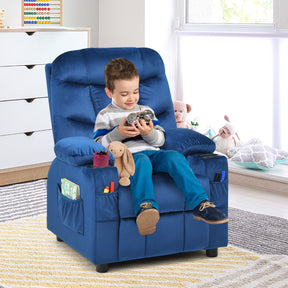 Kids Youth Recliner Chair with Cup Holders and Side Pockets for Boys Girls 3+ Age Group