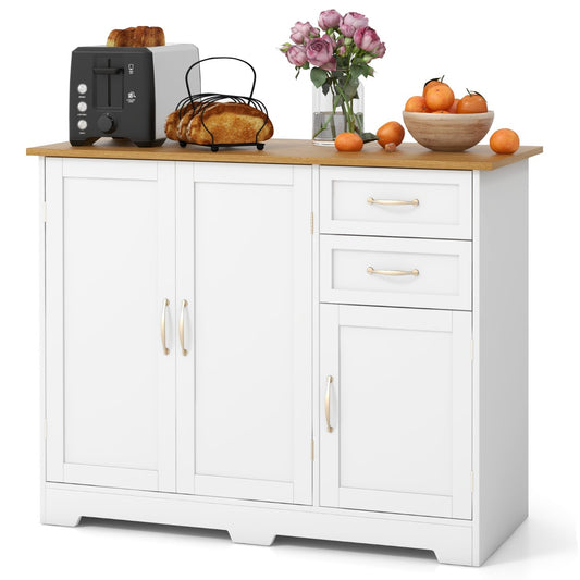 Buffet Sideboard Storage Cabinet with Spacious Table Top