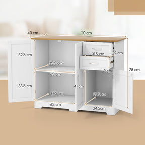 Buffet Sideboard Storage Cabinet with Spacious Table Top