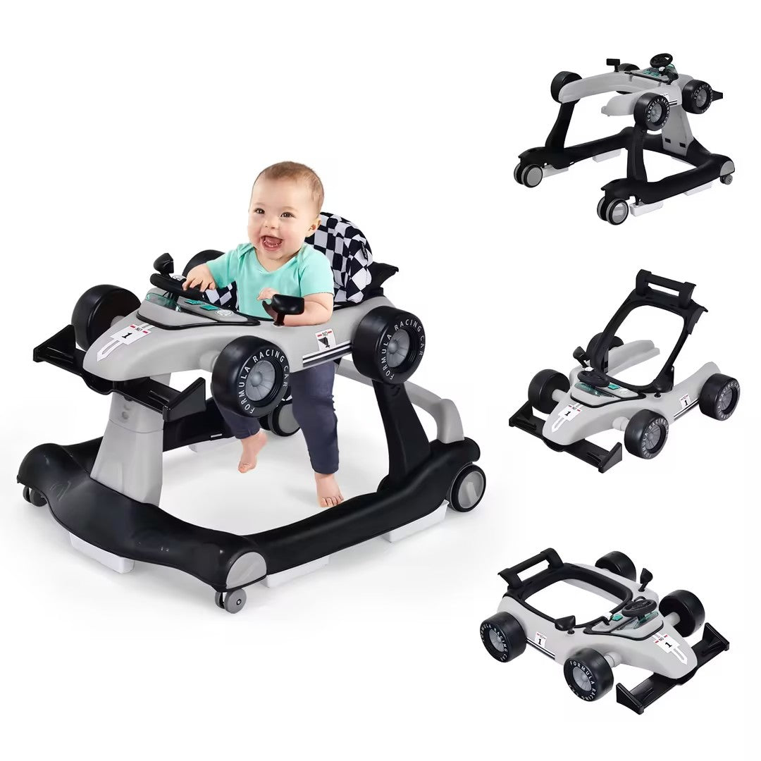 Hikidspace 4-in-1 Baby Walker, Foldable Activity Car Baby Walker