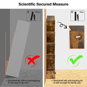 10-Tier Tree Bookcase with Drawer for Storage