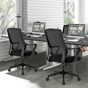 Ergonomic Office Chair with Curved Backrest & Armrest