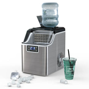 40lbs/24H Portable Countertop Ice Maker Electric Compact Ice Machine with Self-Cleaning