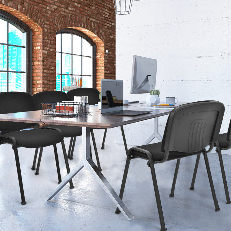 Set of 5 Conference Chair Stackable Side Chair Reception Executive Office Chair Set with Upholstered Seat