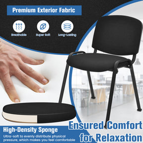 Set of 5 Conference Chair Stackable Side Chair Reception Executive Office Chair Set with Upholstered Seat