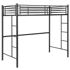Twin Over Loft Bunk Bed Twin Size Bedframe with 2 Ladders Full-length Guardrail