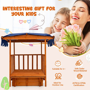 Children Play Station with Playhouse and Sandbox for Yard and Beach