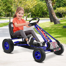 Kids Ride On Pedal Go Kart with Steering Wheel for Kids Ages 3-8