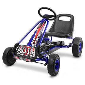 Kids Ride On Pedal Go Kart with Steering Wheel for Kids Ages 3-8