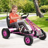Kids Ride On Pedal Go Kart with Steering Wheel for Kids Ages 3-8