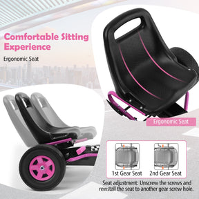 Kids Ride On Pedal Go Kart with Steering Wheel for Kids Ages 3-8