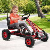 Kids Ride On Pedal Go Kart with Steering Wheel for Kids Ages 3-8