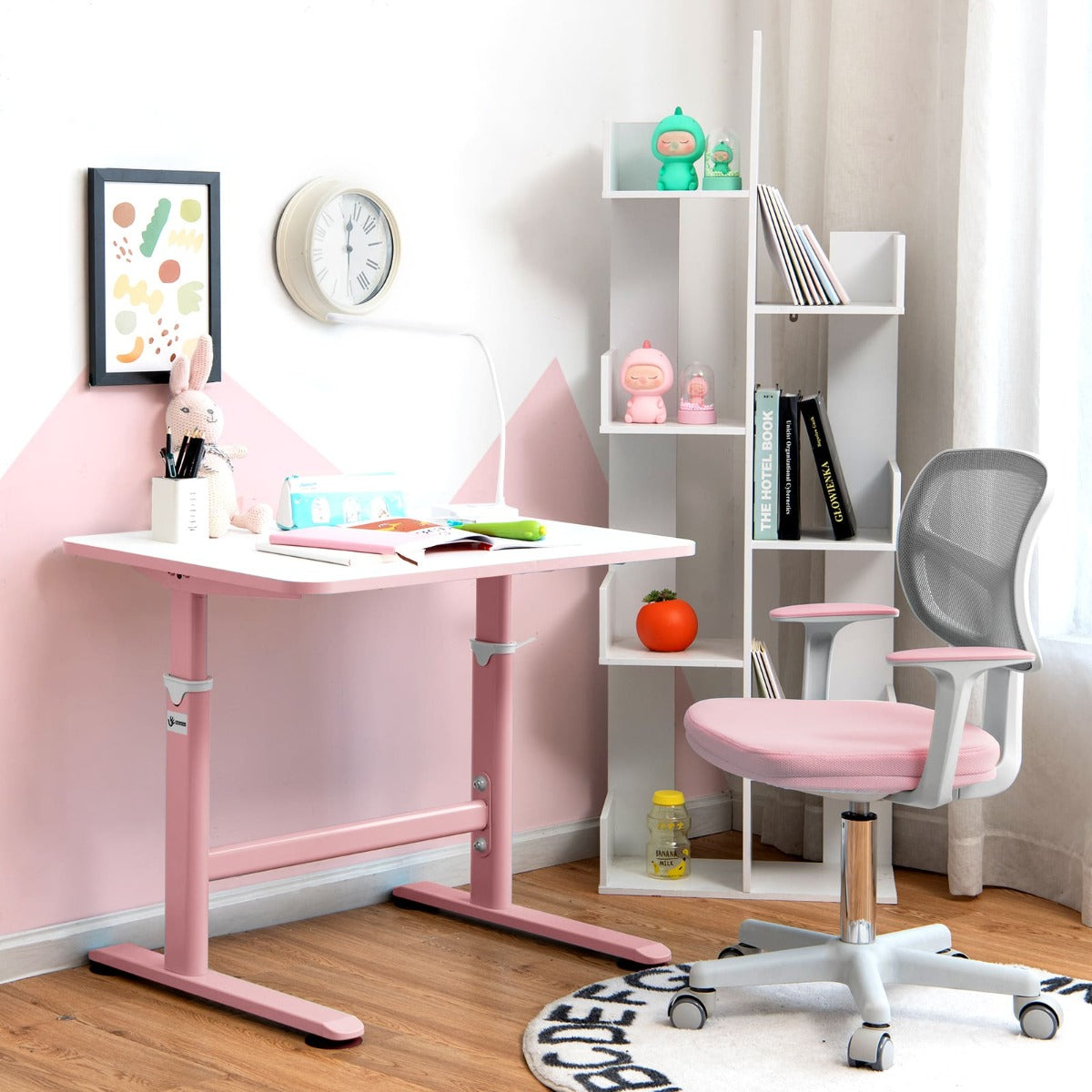 Children Study Computer Chair with Adjustable Height, Lumbar Support for Home, School, Office