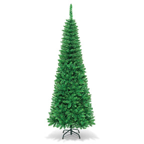 1.98/2.29 M Artificial Pencil Christmas Tree with Tips and LED Lights