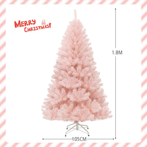 1.8 M Artificial Hinged Christmas Tree with Sturdy Metal Stand for Home