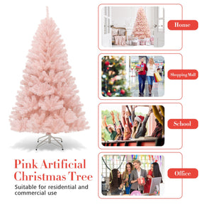 1.8 M Artificial Hinged Christmas Tree with Sturdy Metal Stand for Home