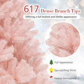 1.8 M Artificial Hinged Christmas Tree with Sturdy Metal Stand for Home