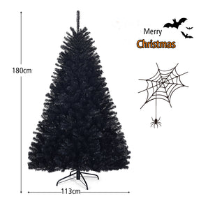 1.8 M Artificial Halloween Christmas Tree with Solid Metal Legs for Indoor
