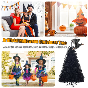 1.8 M Artificial Halloween Christmas Tree with Solid Metal Legs for Indoor