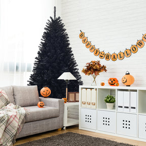 1.8 M Artificial Halloween Christmas Tree with Solid Metal Legs for Indoor