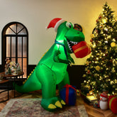 180 CM Christmas Inflatable Dinosaur with LED Lights for Yard & Deck