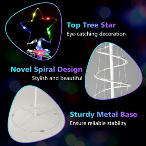 1.83M Spiral Christmas Tree with 135 LED Lights & APP Control