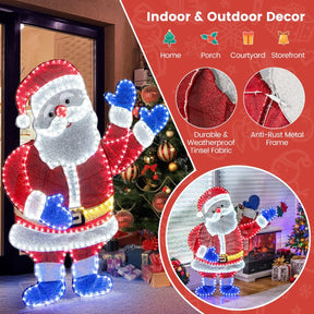 Lighted Santa Claus Christmas with 6 Lighting Modes for Decoration