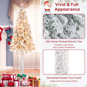 185CM Pre-Lit Artificial Christmas Tree with 442 Branch Tips