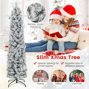 Flocked Xmas Tree with 373 Branch Tips for Decoration