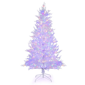 185CM Pre-Lit Artificial Christmas Tree with 11 Lighting Modes