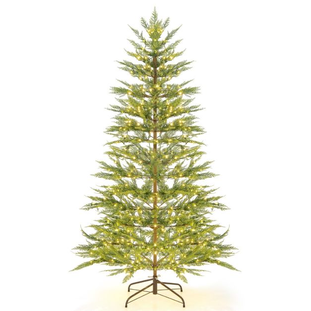 195CM Artificial Christmas Xmas Tree with Auto Timer & LED Lights