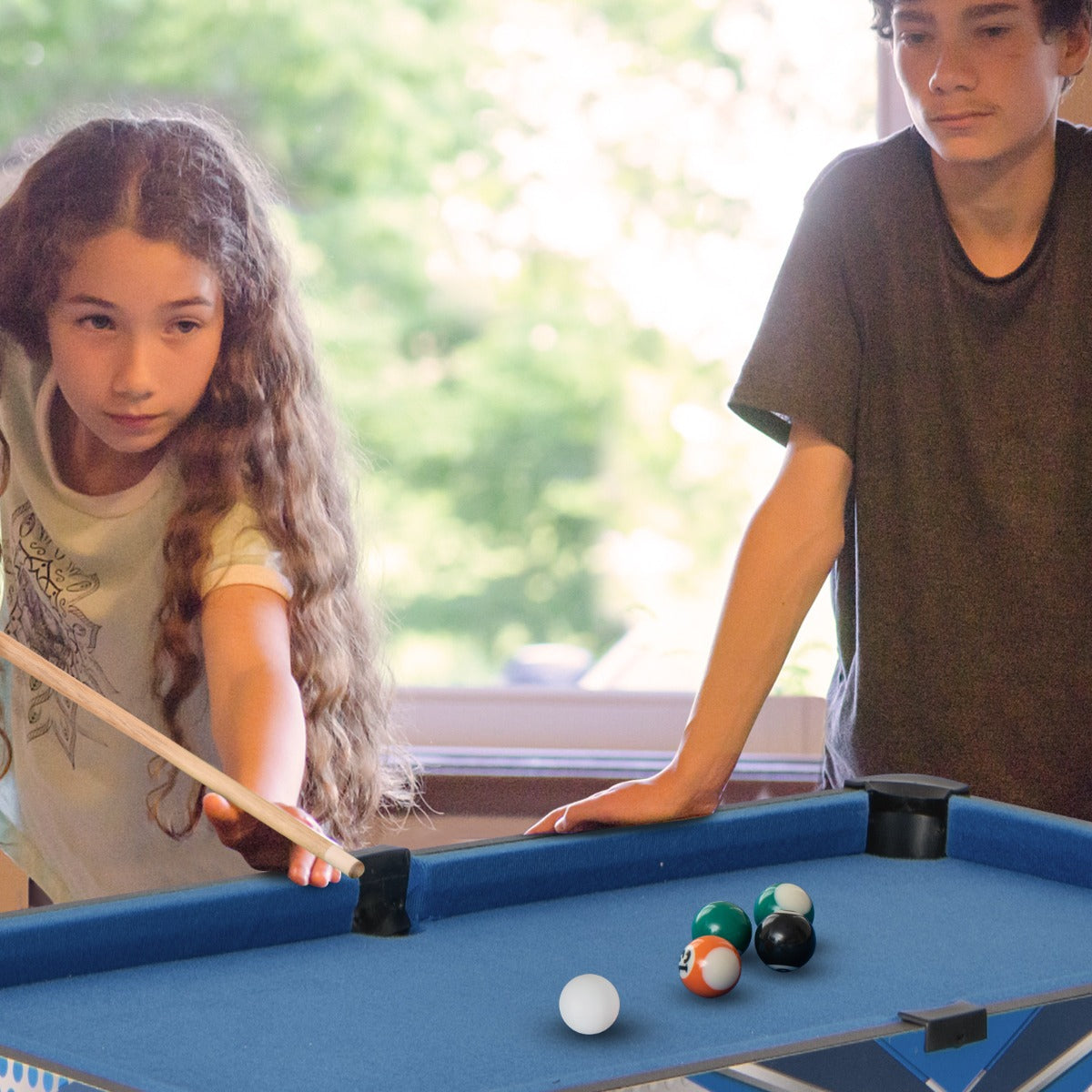 6-in-1 Combo Game Table with Basketball Billiards Ping Pong Hockey Shuffleboard Bowling