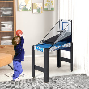 6-in-1 Combo Game Table with Basketball Billiards Ping Pong Hockey Shuffleboard Bowling