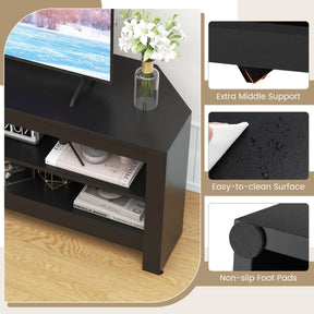 Corner TV Stand with Power Outlet for Living Room and Bedroom