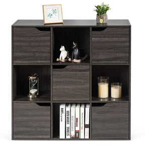 Cube Shelf with 9 Compartments and 5 Magnetic Doors