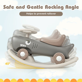 3-in-1 Convertible Kids Rocking Horse & Sliding Car