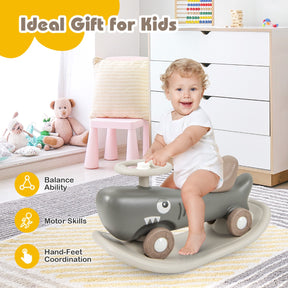 3-in-1 Convertible Kids Rocking Horse & Sliding Car