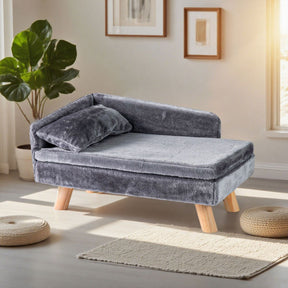 Dog Sofa Bed with Removable Cozy Padded Pad and Pillow