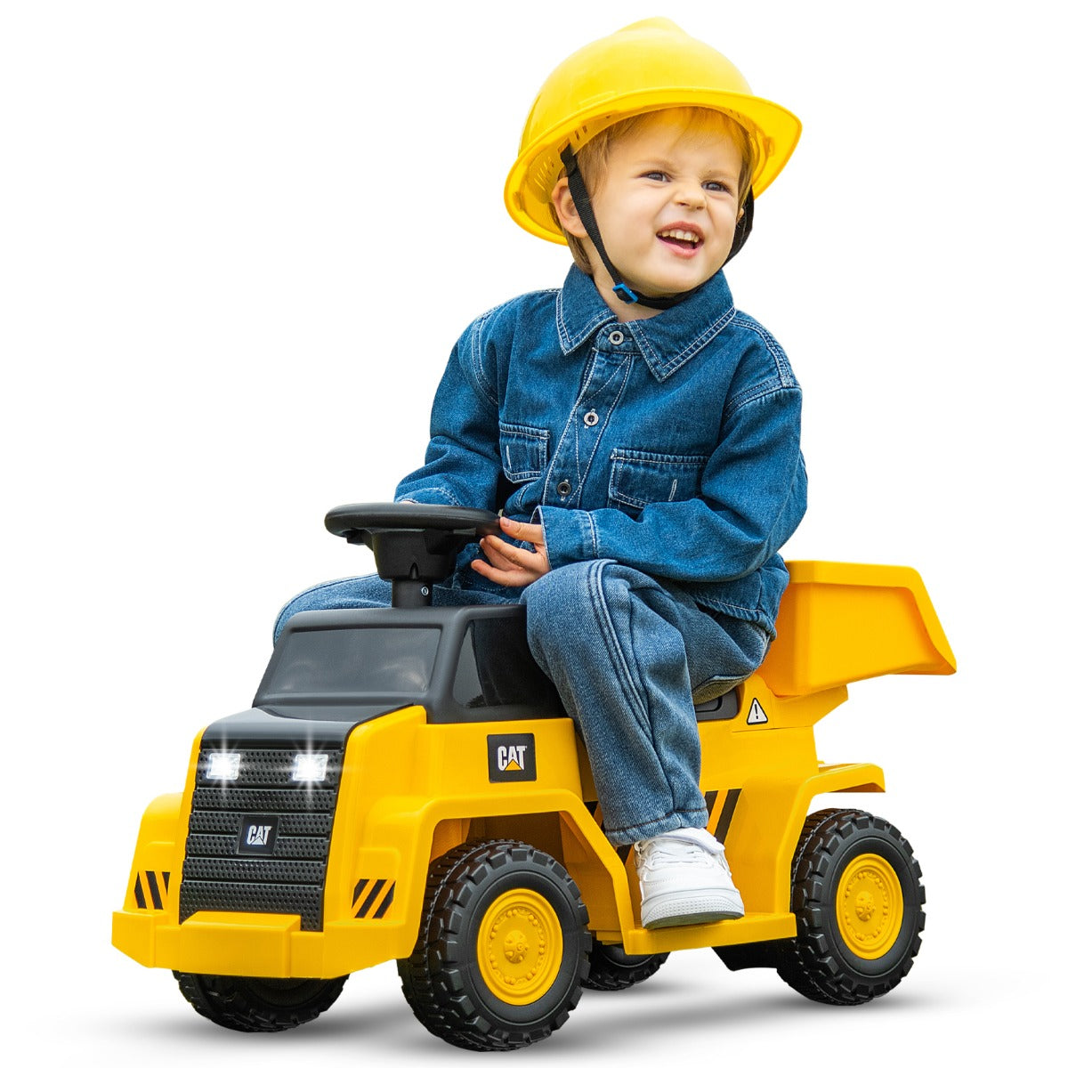 Licensed Caterpillar Kids Ride on Dump Truck with Horn and LED Lights