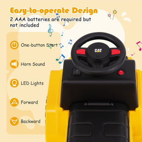 Licensed Caterpillar Kids Ride on Dump Truck with Horn and LED Lights