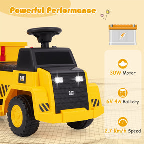 Licensed Caterpillar Kids Ride on Dump Truck with Horn and LED Lights