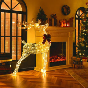 Christmas Lighted Reindeer with 120 LED Bulbs for Indoor and Outdoor