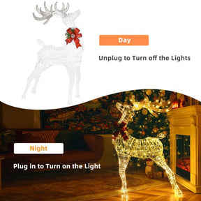 Christmas Lighted Reindeer with 120 LED Bulbs for Indoor and Outdoor
