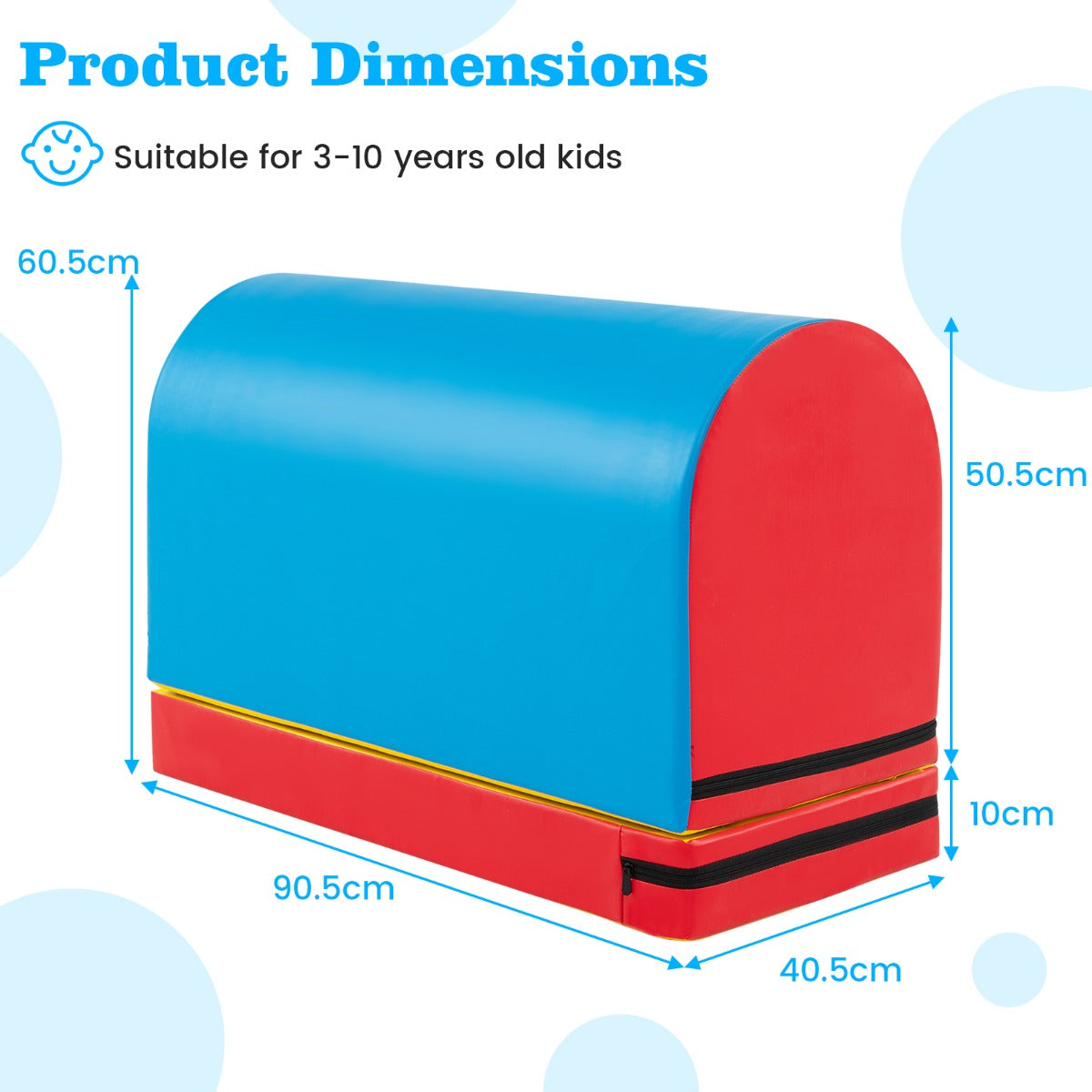 Mailbox Tumbling Aid Trainer Gymnastics Vaulting Box with Detachable Mat