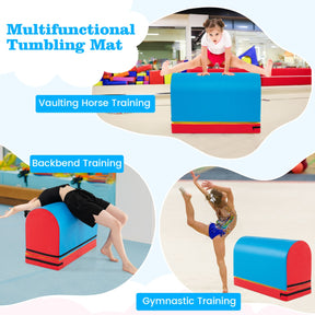 Mailbox Tumbling Aid Trainer Gymnastics Vaulting Box with Detachable Mat