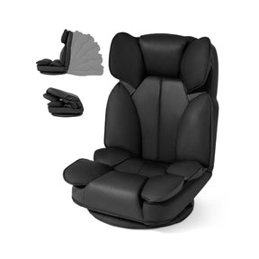 360 Degree Swivel Floor Gaming Chair, Folding Lazy Lounger Couch with 6-Position Adjustable Backrest & Sponge Filling