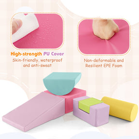 6 Pieces Indoor Climb and Crawl Activity Playset for Kids