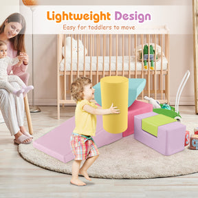 6 Pieces Indoor Climb and Crawl Activity Playset for Kids