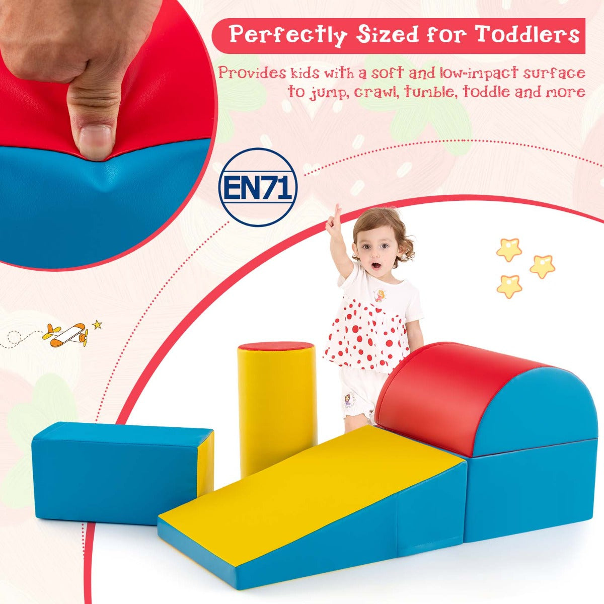 Kid Crawl Climb Foam Shapes Playset for Toddler