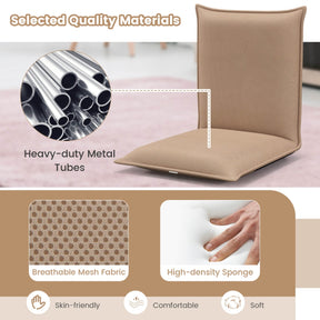 Foldable Floor Chair with Robust Armchair for Watching TV